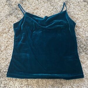 Paparazzi Deep Teal Velvet Camisole size Small.